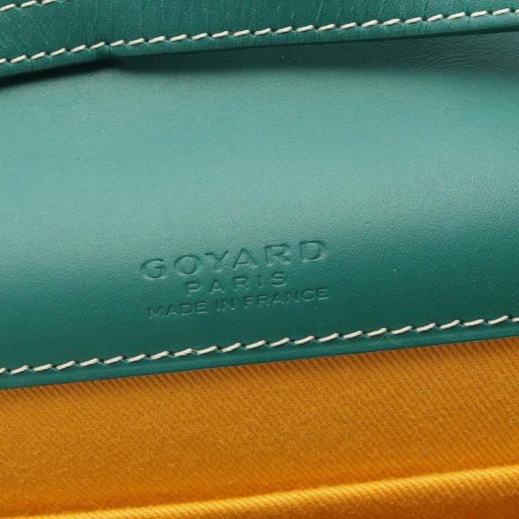 Pre Owned Goyard Monte Carlo PM Green Coated Canvas Shoulder Bag