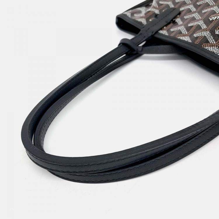 Pre Owned Goyard Mini Anjou Black Canvas Bag