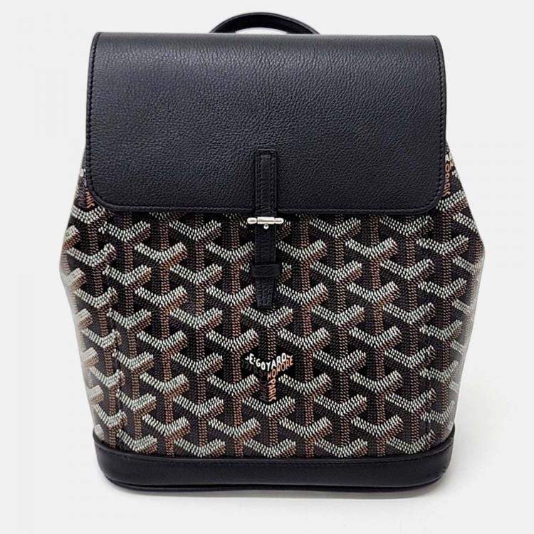 Pre Owned Goyard Black PVC Goyard Alpine Backpack Mini