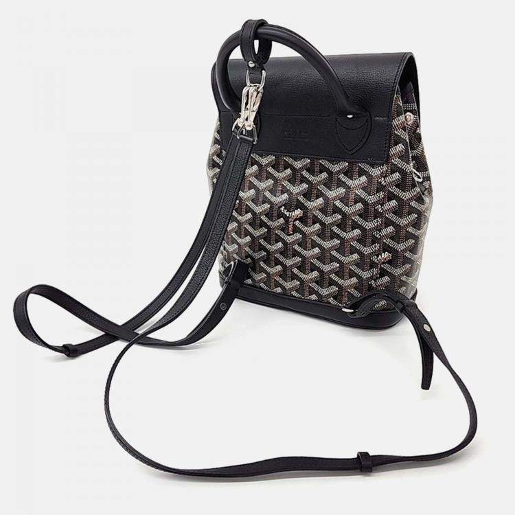 Pre Owned Goyard Black PVC Goyard Alpine Backpack Mini
