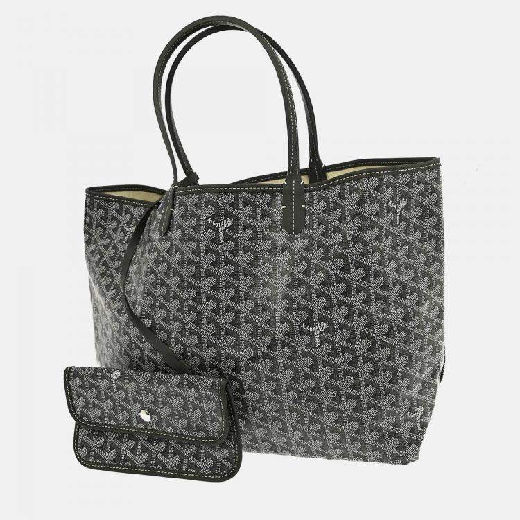 Pre Owned Goyard Gray Saint Louis PM Tote Bag