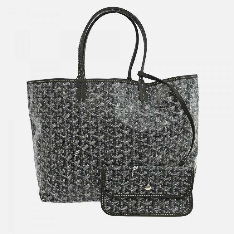 Pre Owned Goyard Gray Saint Louis PM Tote Bag