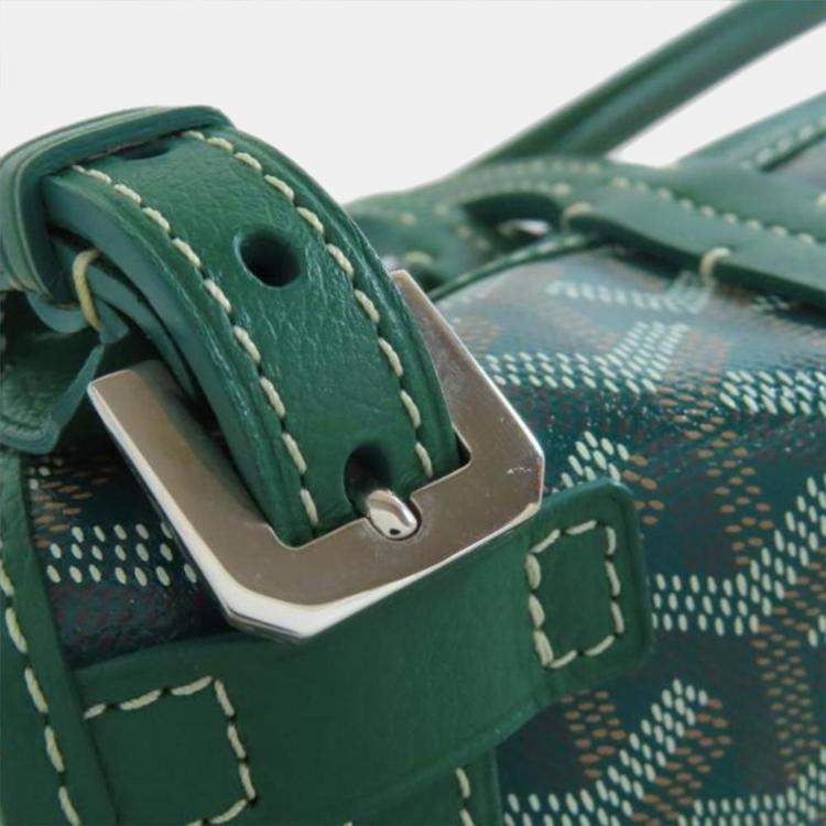 Pre Owned Goyard Cyan Green Tote Bag Coated Canvas