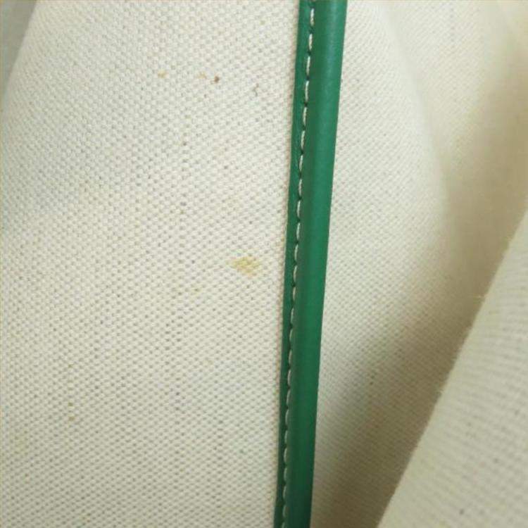 Pre Owned Goyard Cyan Green Tote Bag Coated Canvas