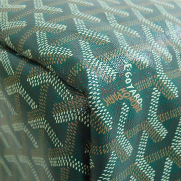 Pre Owned Goyard Cyan Green Tote Bag Coated Canvas