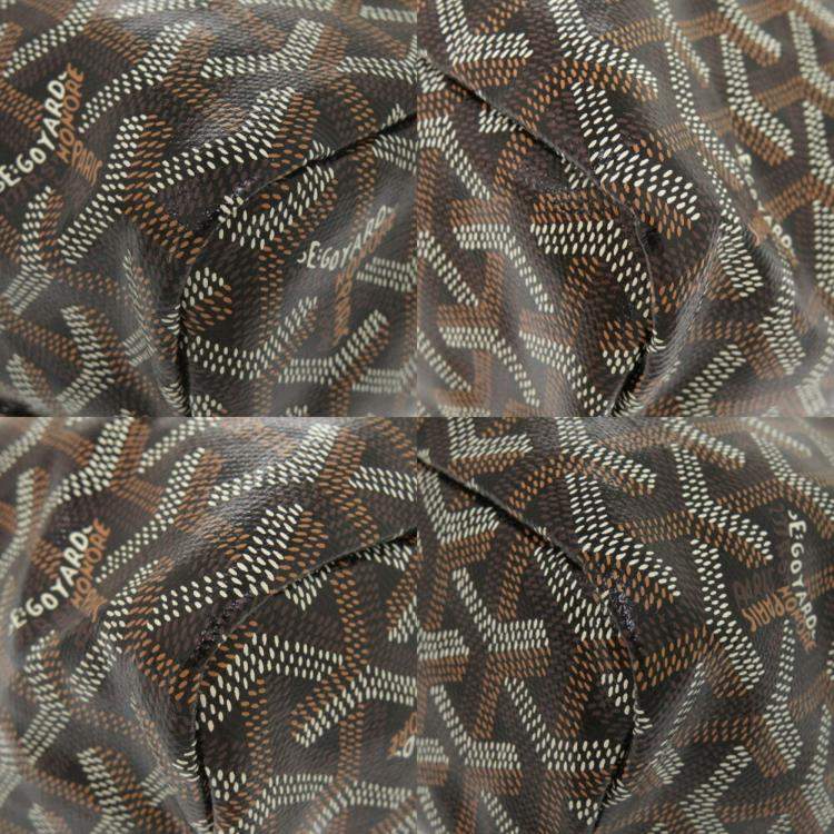 Pre Owned Goyard Saint Louis Pm Pvc-Coated Canvas And Leather Black Tote Bag