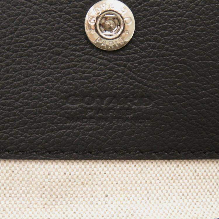 Pre Owned Goyard Saint Louis Pm Pvc-Coated Canvas And Leather Black Tote Bag