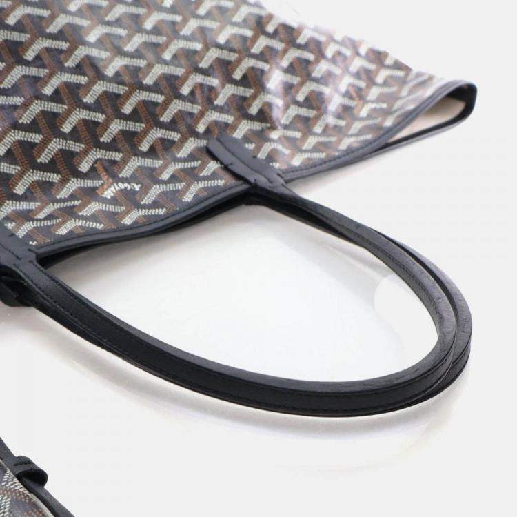 Pre Owned Goyard Goyardine St. Louis PM Black Coated Canvas Bag 
