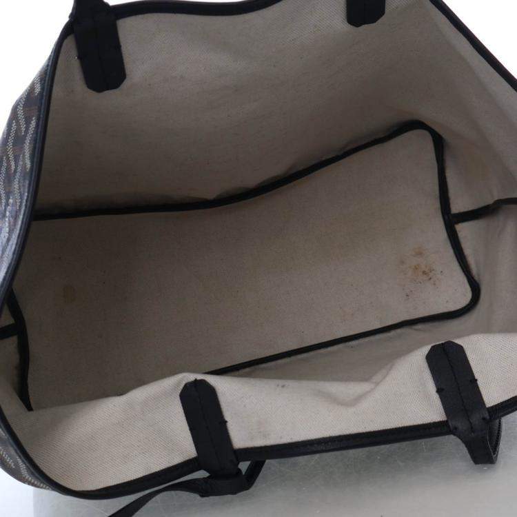 Pre Owned Goyard Goyardine St. Louis PM Black Coated Canvas Bag 
