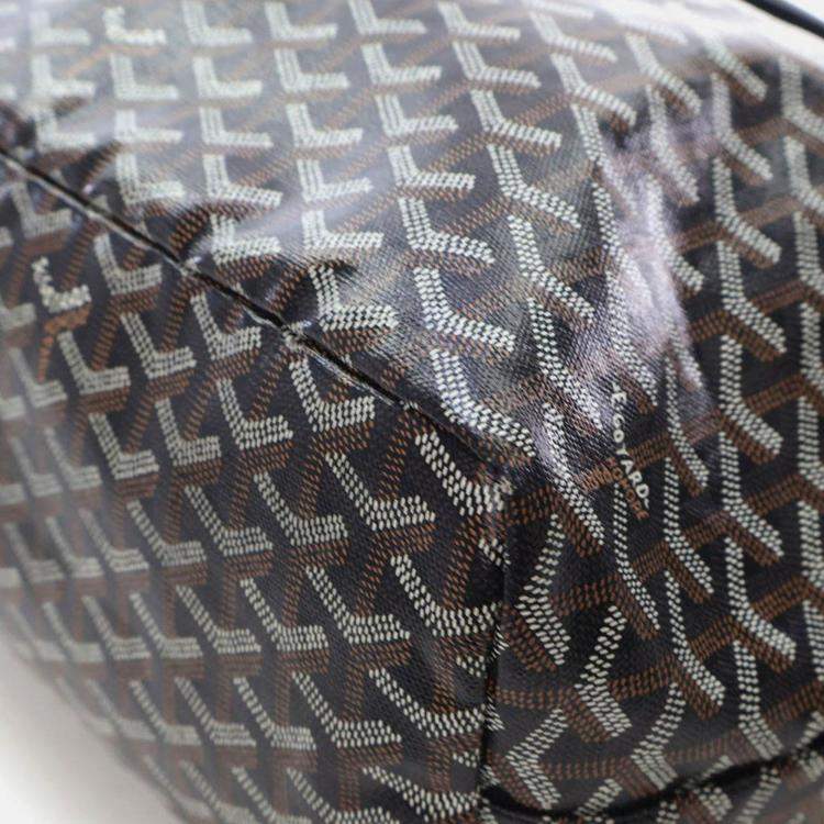 Pre Owned Goyard Goyardine St. Louis PM Black Coated Canvas Bag 