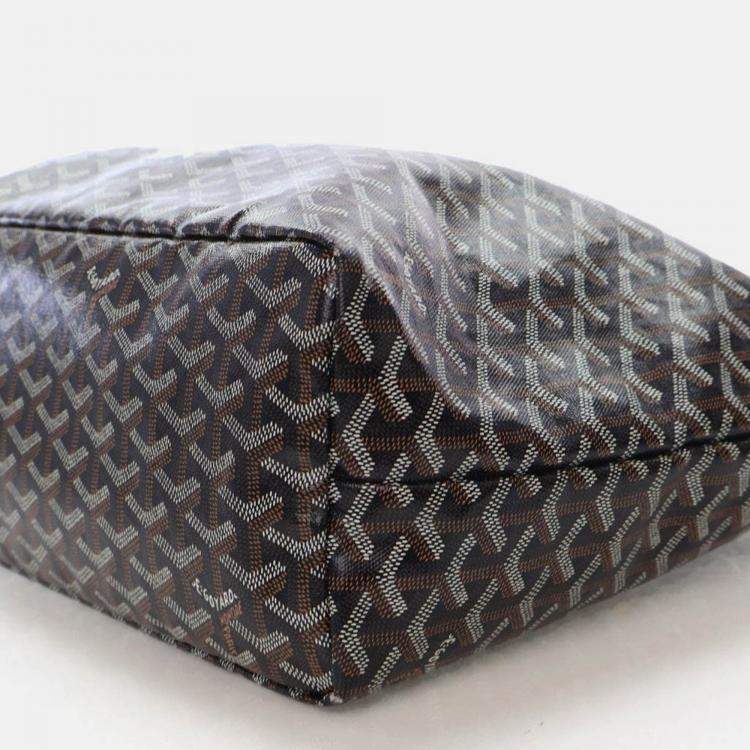Pre Owned Goyard Goyardine St. Louis PM Black Coated Canvas Bag 