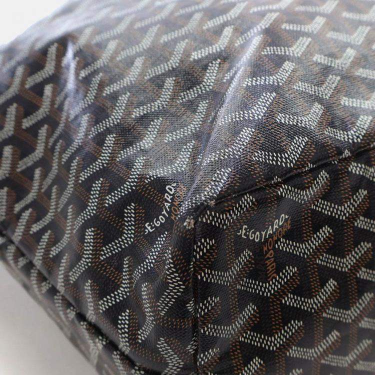 Pre Owned Goyard Goyardine St. Louis PM Black Coated Canvas Bag 