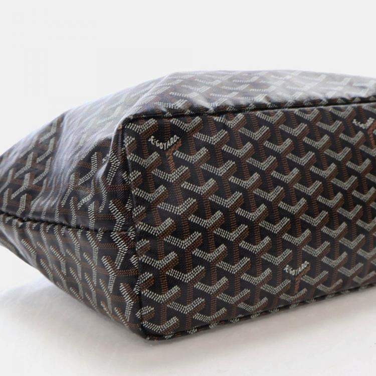 Pre Owned Goyard Goyardine St. Louis PM Black Coated Canvas Bag 