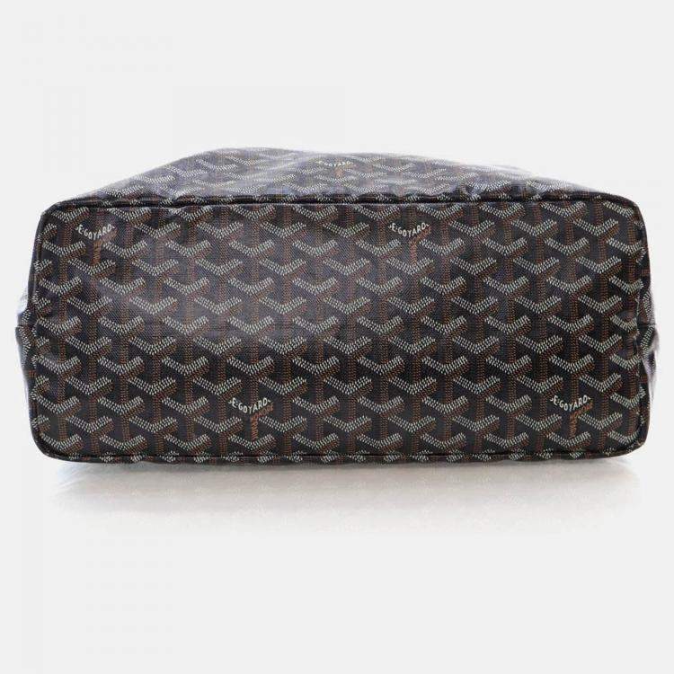 Pre Owned Goyard Goyardine St. Louis PM Black Coated Canvas Bag 