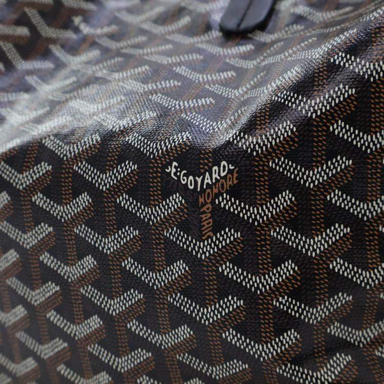 Pre Owned Goyard Goyardine St. Louis PM Black Coated Canvas Bag 