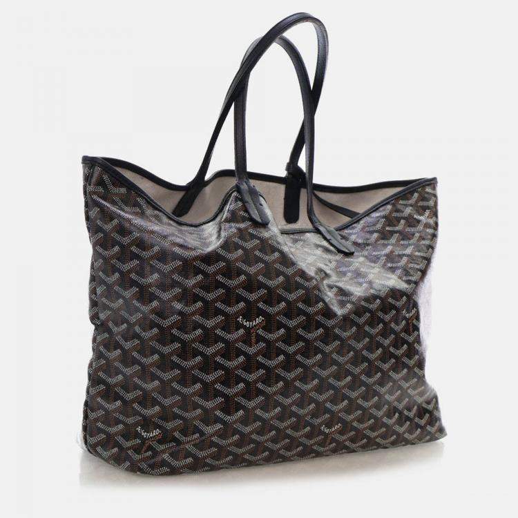 Pre Owned Goyard Goyardine St. Louis PM Black Coated Canvas Bag 