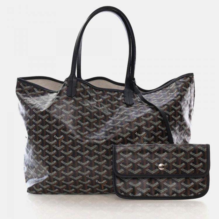 Pre Owned Goyard Goyardine St. Louis PM Black Coated Canvas Bag 