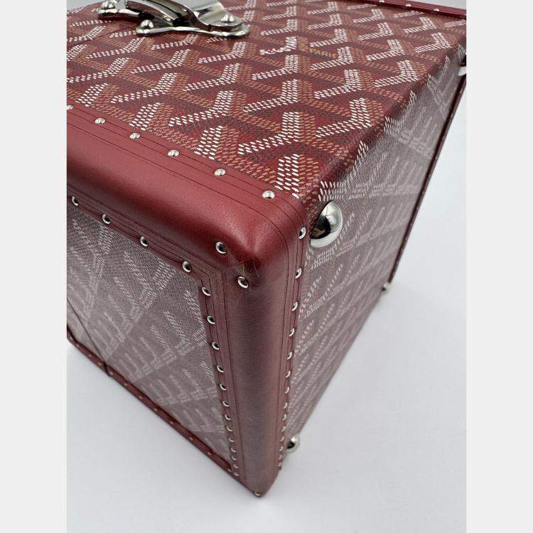 Pre Owned GOYARD PAPILON red jewllery truck with mirror