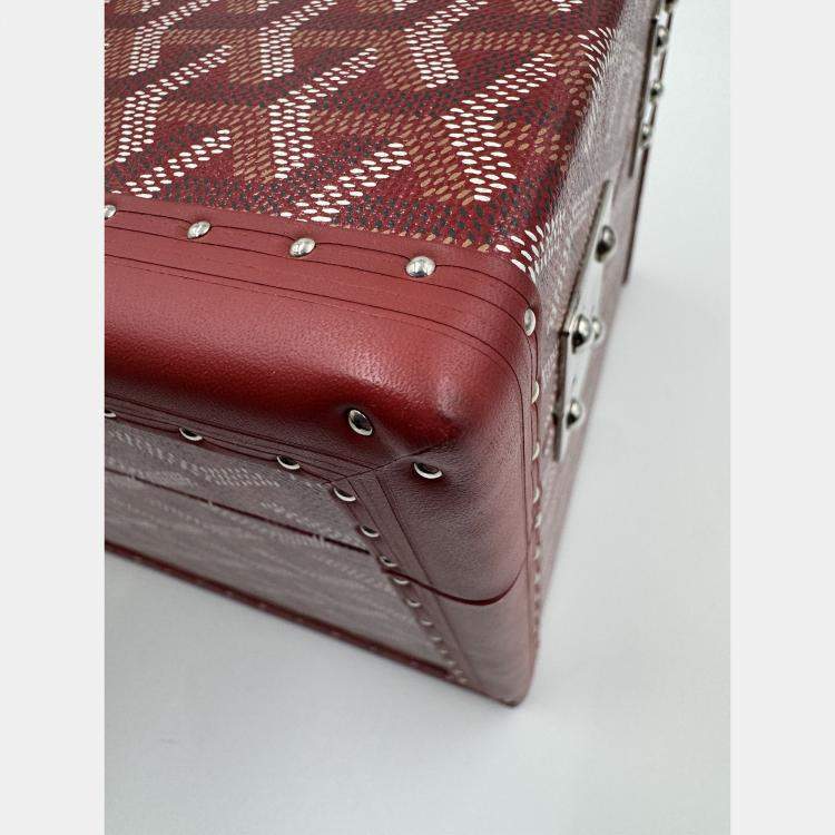 Pre Owned GOYARD PAPILON red jewllery truck with mirror