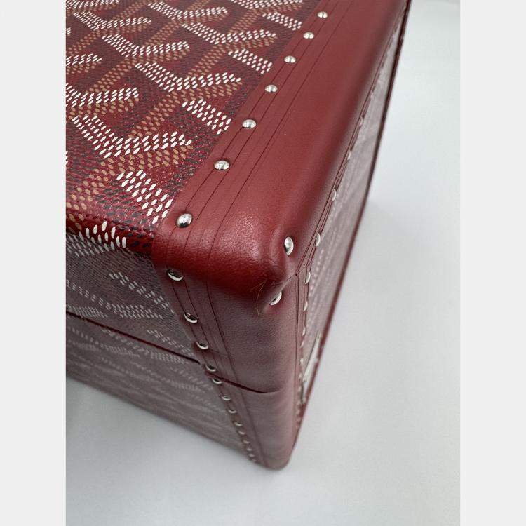 Pre Owned GOYARD PAPILON red jewllery truck with mirror