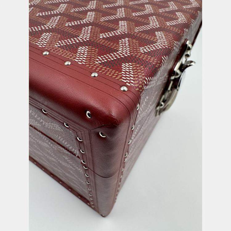 Pre Owned GOYARD PAPILON red jewllery truck with mirror