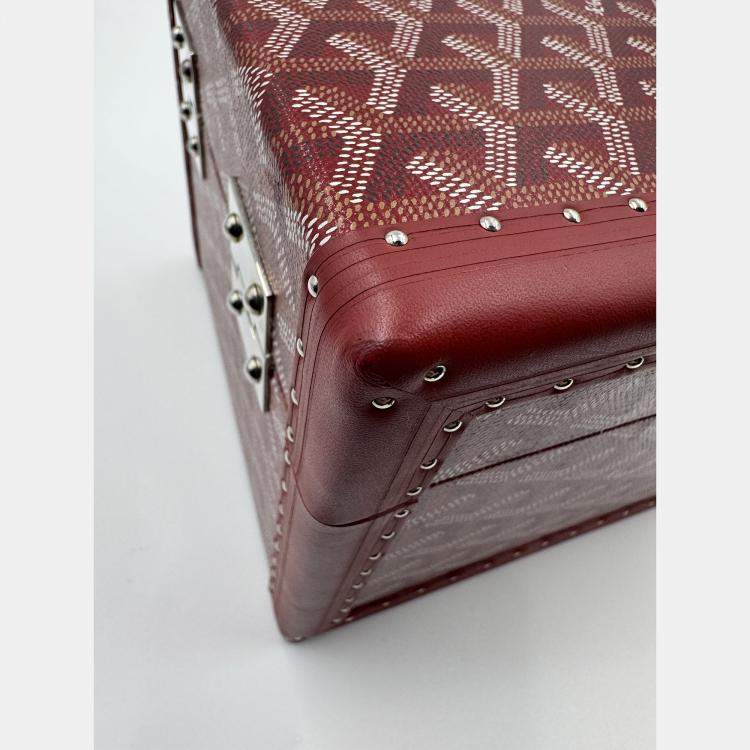 Pre Owned GOYARD PAPILON red jewllery truck with mirror