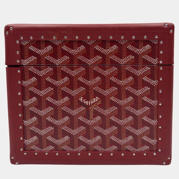 Pre Owned GOYARD PAPILON red jewllery truck with mirror