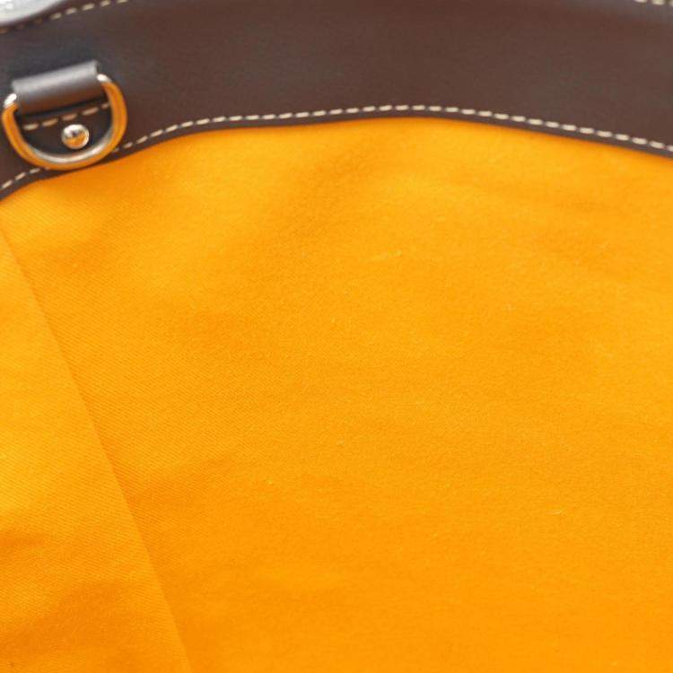 Pre Owned Goyard Sac Voltaire Tote Bag Coated Canvas Leather Gray White