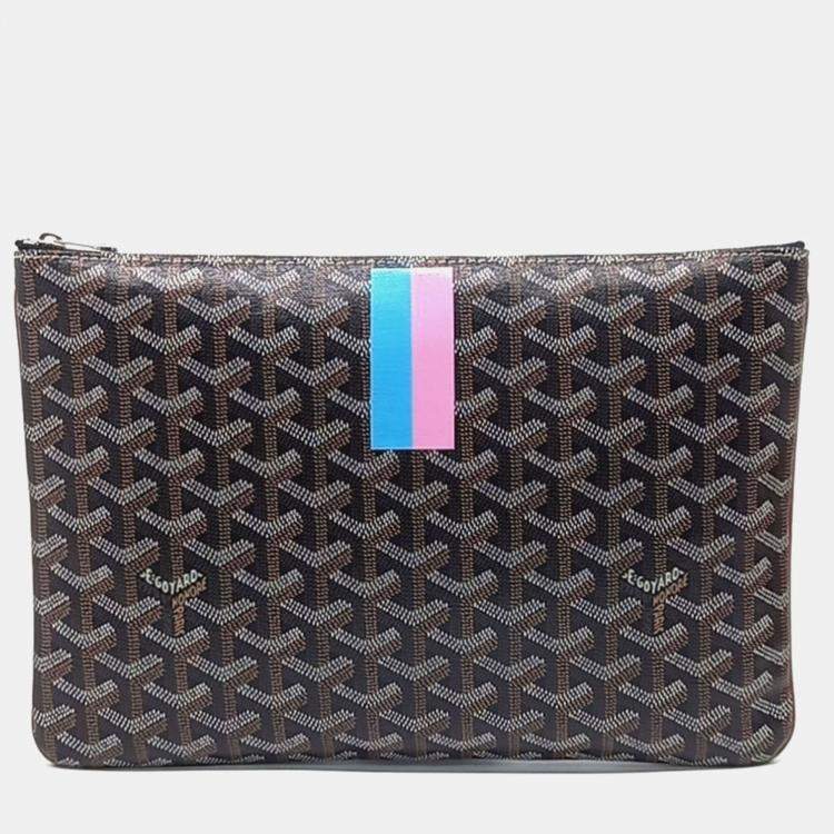 Pre Owned Goyard Black/Multicolor Coated Canvas Macage Senna MM
