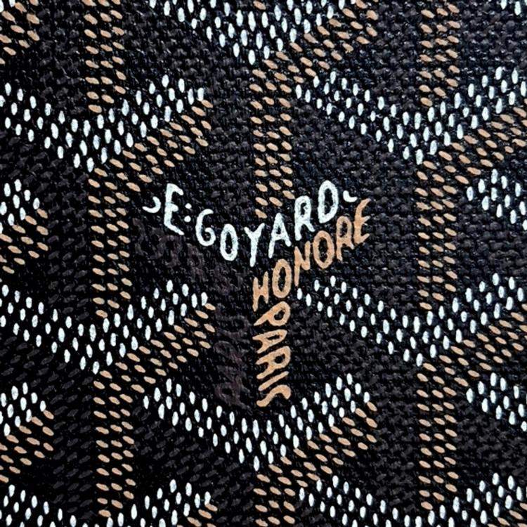 Pre Owned Goyard Black Brown PVC Vendome PM bag + strap