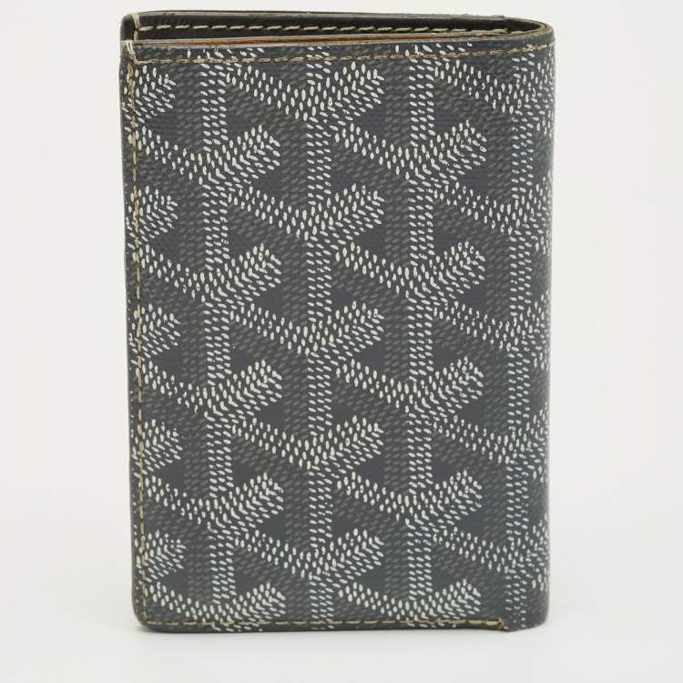 Pre Owned Goyard Grey Goyardine Coated Canvas Saint Pierre Card Holder