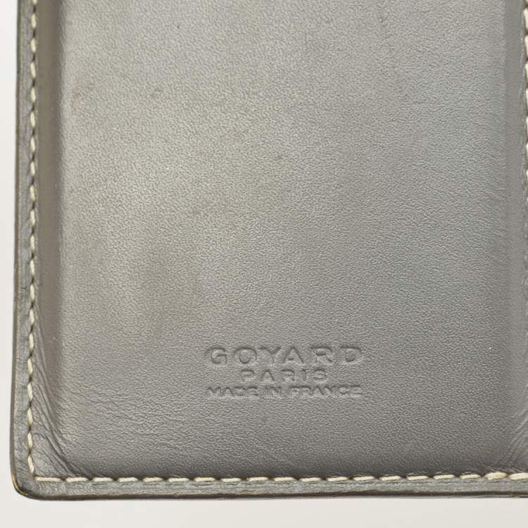 Pre Owned Goyard Grey Goyardine Coated Canvas Saint Pierre Card Holder
