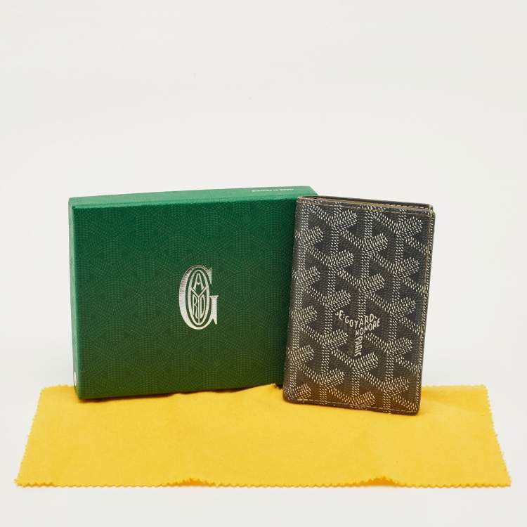 Pre Owned Goyard Grey Goyardine Coated Canvas Saint Pierre Card Holder