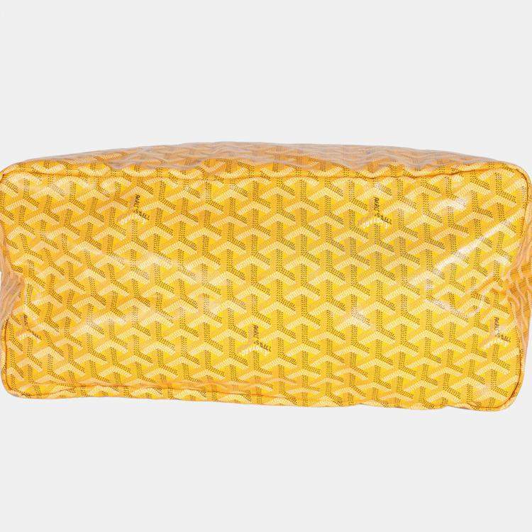 Pre Owned Goyard Yellow Goyardine Canvas Saint Louis GM