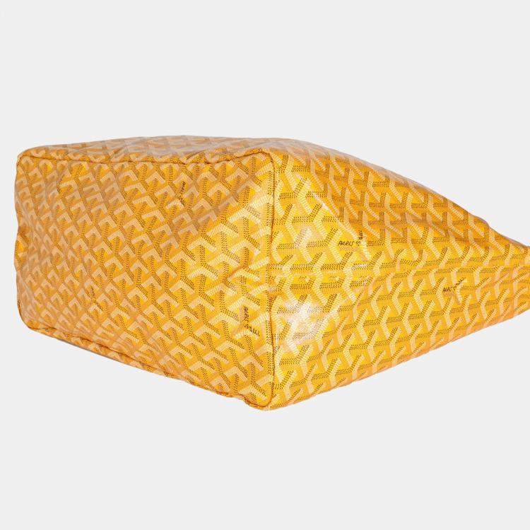 Pre Owned Goyard Yellow Goyardine Canvas Saint Louis GM
