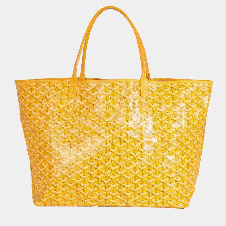 Pre Owned Goyard Yellow Goyardine Canvas Saint Louis GM