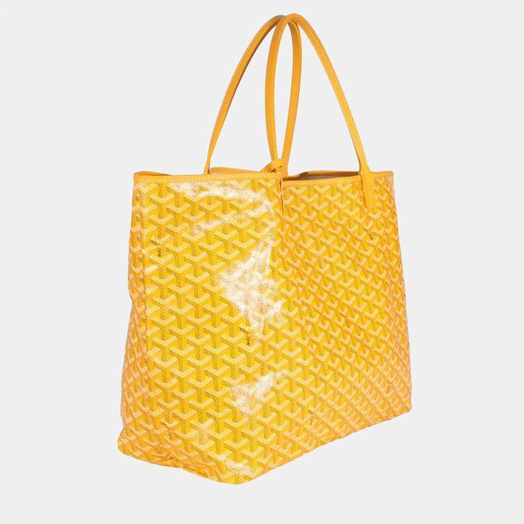 Pre Owned Goyard Yellow Goyardine Canvas Saint Louis GM