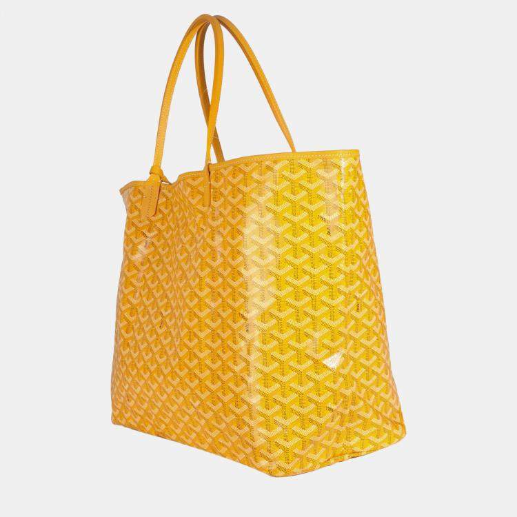 Pre Owned Goyard Yellow Goyardine Canvas Saint Louis GM