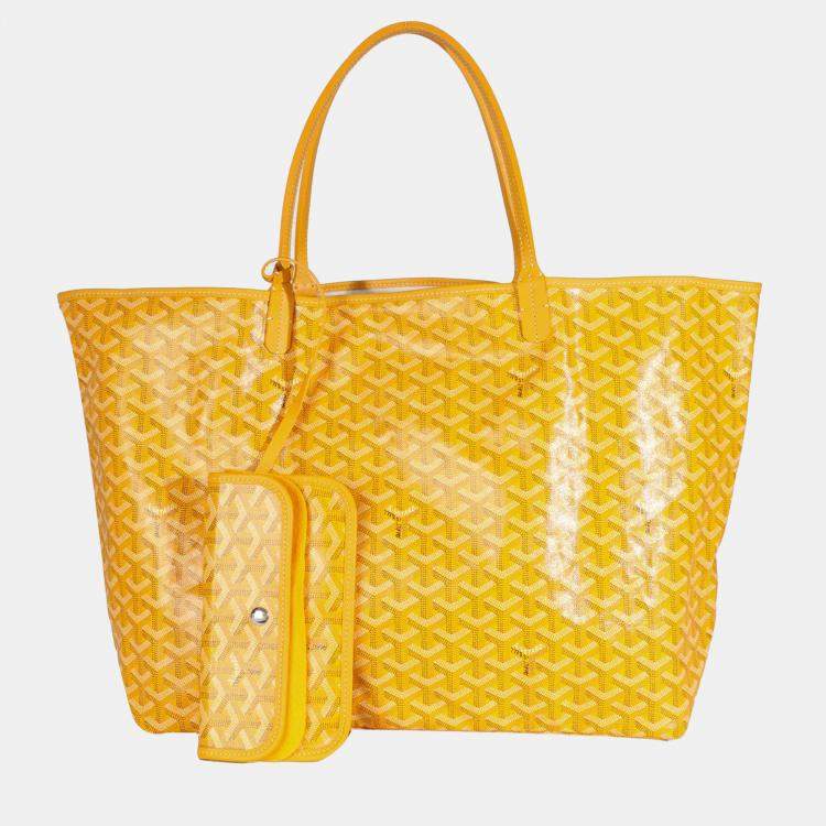 Pre Owned Goyard Yellow Goyardine Canvas Saint Louis GM