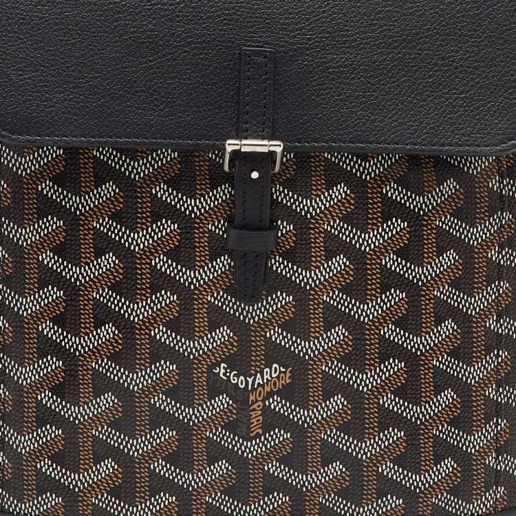 Pre Owned Goyard Black Goyardine Coated Canvas and Leather Mini Alpin Backpack