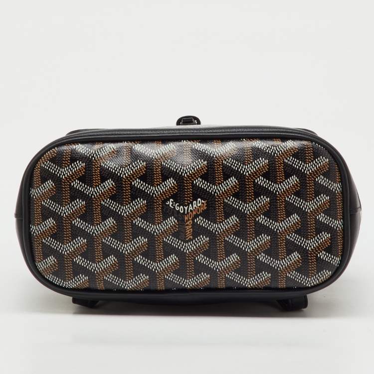 Pre Owned Goyard Black Goyardine Coated Canvas and Leather Mini Alpin Backpack