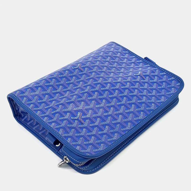 Pre Owned Goyard Blue Leather Juvance GM