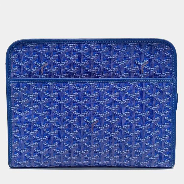 Pre Owned Goyard Blue Leather Juvance GM