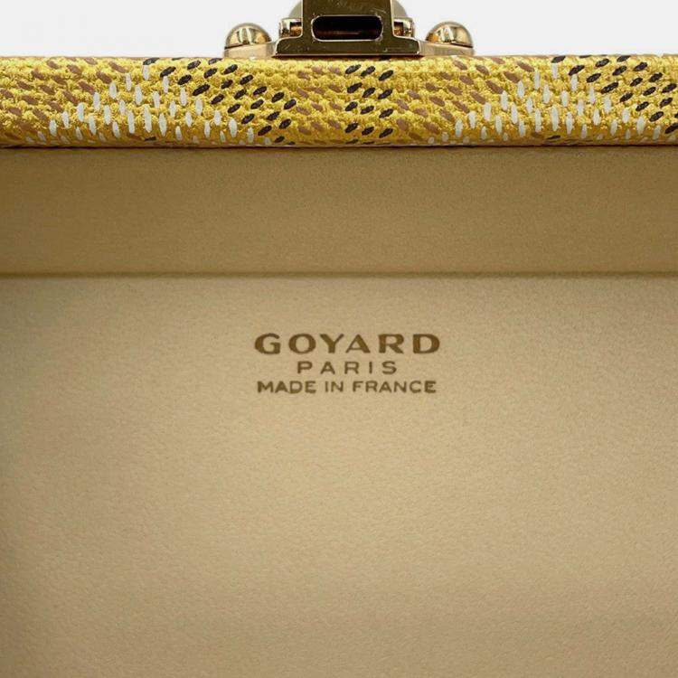 Pre Owned Goyard Menodiaire Trunk Shoulder Bag Gold/Yellow Pvc Leather