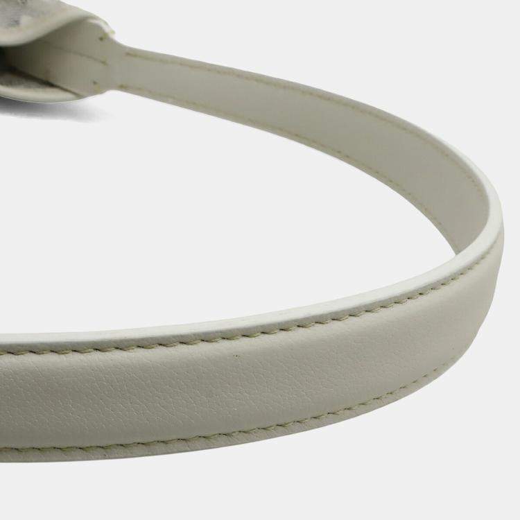 Pre Owned Goyard Boheme Hobo Bag Shoulder Coated Canvas Leather White Gray