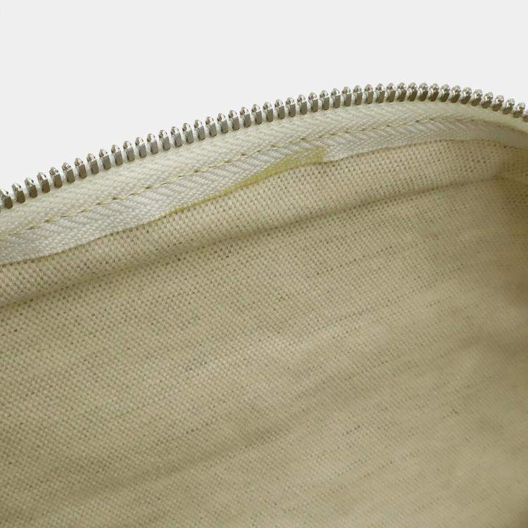 Pre Owned Goyard Boheme Hobo Bag Shoulder Coated Canvas Leather White Gray