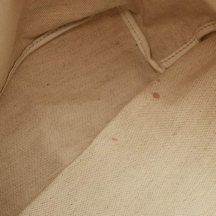 Pre Owned Goyard White Goyardine Coated Canvas and Leather Saint Louis PM Tote