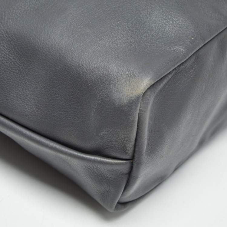 Pre Owned Goyard Grey Goyardine Coated Canvas and Leather Mini Reversible Anjou Tote