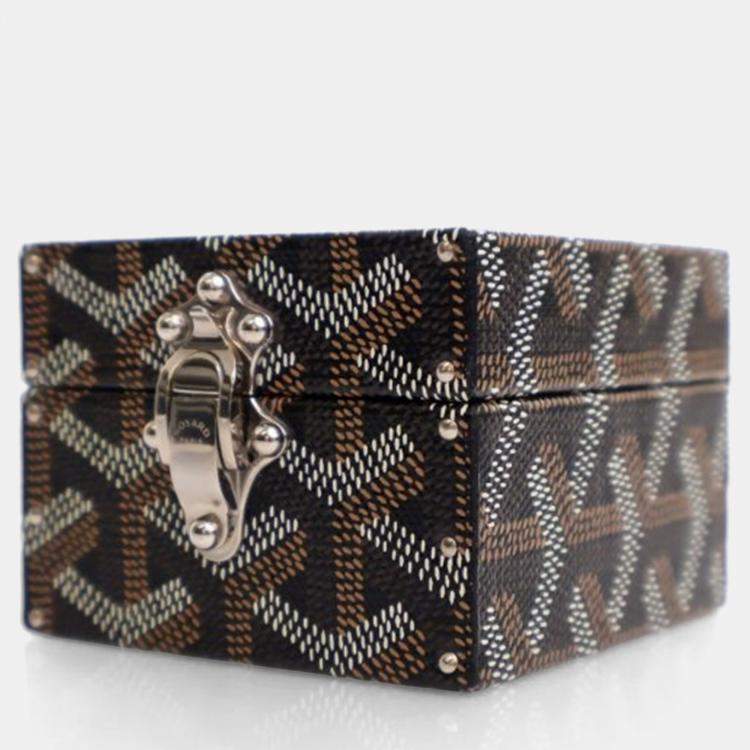 Pre Owned Goyard Mini Goyardine Regence Trunk