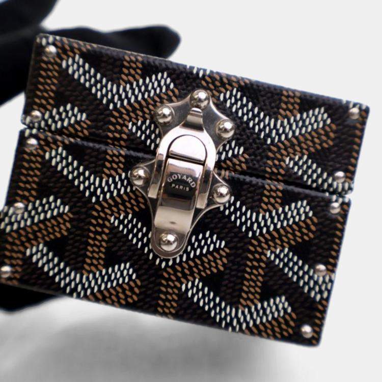 Pre Owned Goyard Mini Goyardine Regence Trunk